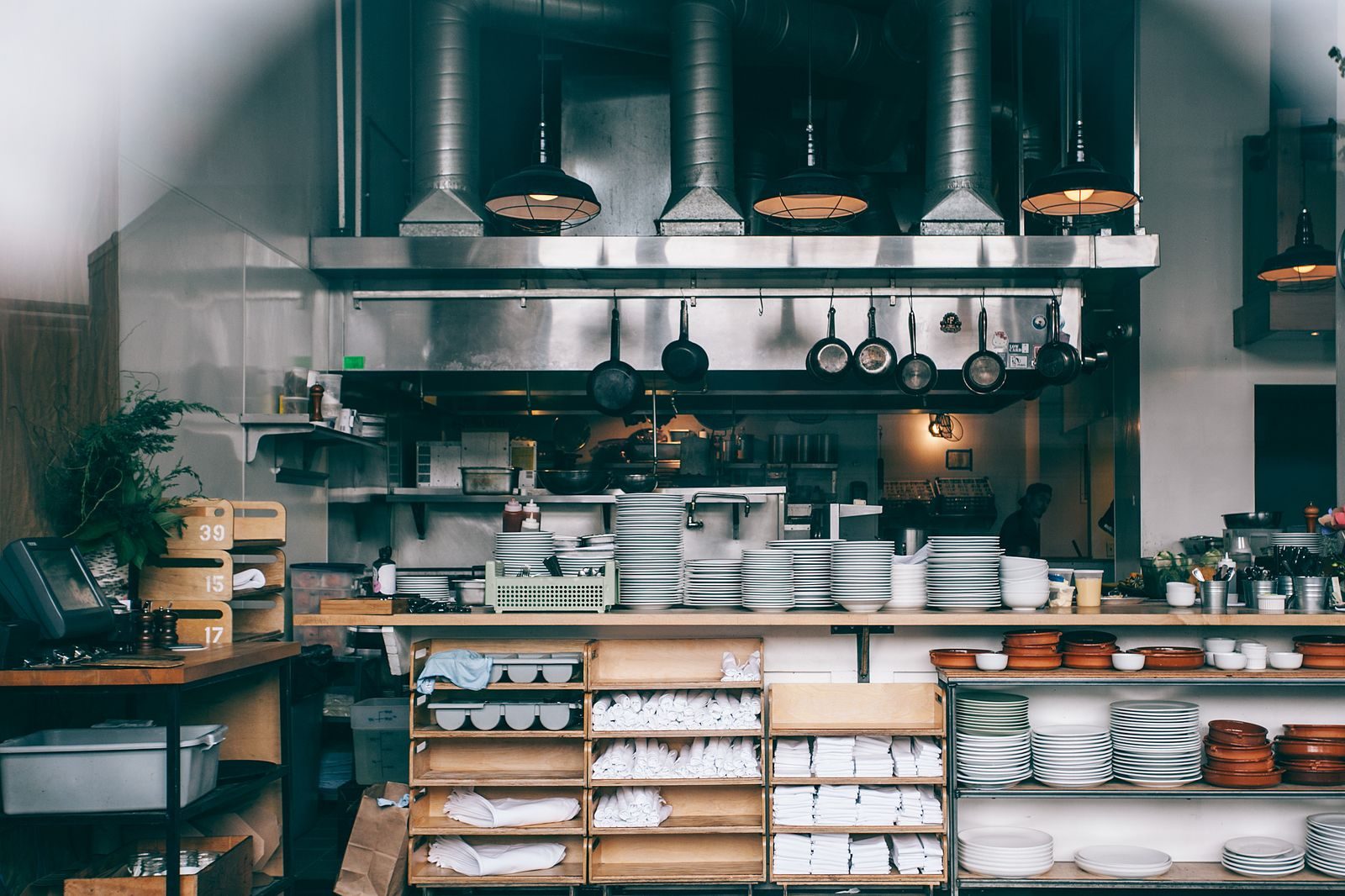 Commercial restaurant kitchen that relies on a septic system and grease trap
